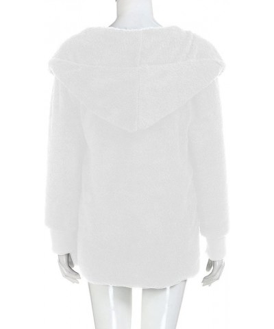 Winter Coats for Women 2023 Fleece Lined Sherpa Jacket Womens Long Sleeve Plus Size Zip Up Hoodie Clothes Outfits Win3-white ...