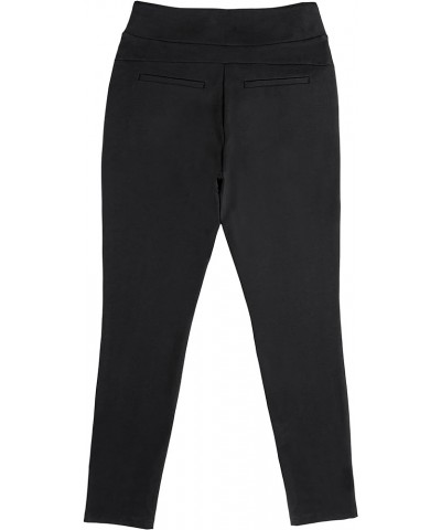 Ponte Pants for Women, Stretch Dress Pants for Women, High Waist Wear to Work Pants with Pockets, S-4XL Black Black $26.54 Pants