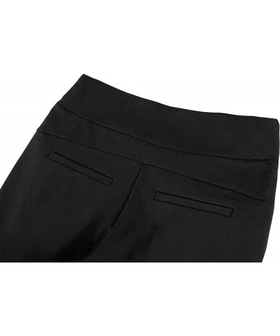 Ponte Pants for Women, Stretch Dress Pants for Women, High Waist Wear to Work Pants with Pockets, S-4XL Black Black $26.54 Pants