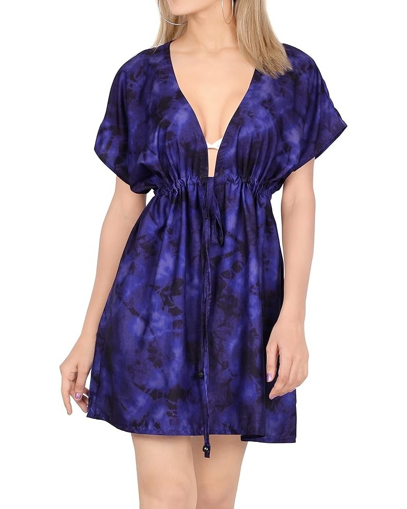 Women's Loose Front Tie Swimsuit Cover Ups Indigo, Tie Dye $11.87 Swimsuits