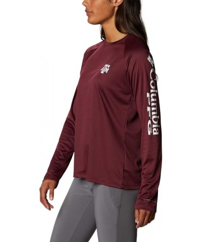 Women's Collegiate Tidal Tee Ls Shirt Texas A&M Aggies Medium Tam - Deep Maroon, White $11.61 T-Shirts