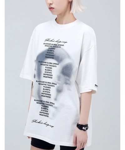 Y2K Vintage Tees for Men Women Grunge Clothes Oversized Graphic Tees Cartoon Printed Short Sleeve T Shirts 3-white $15.59 T-S...