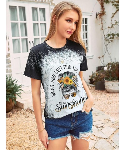 Mama Bleached Shirts for Women Vintage T Shirts Skull Messy Bun Mom Graphic Tees Tops D-sunflower Mama $10.39 Hoodies & Sweat...