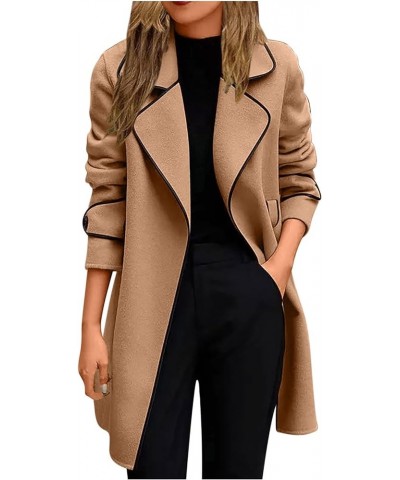 Womens Long Sweater Coats Open Front Lapel Jackets Oversized Winter Jacket for Fall Warm Outwear Outgoing Jackets Brown $15.3...