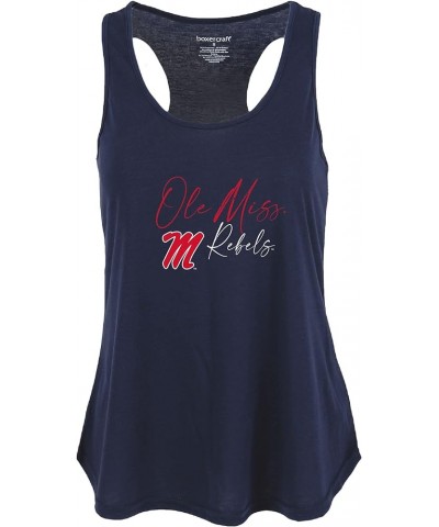 Women's NCAA Team Logo Essential Racerback Tank Mississippi Old Miss Rebels X-Small Navy $7.80 T-Shirts