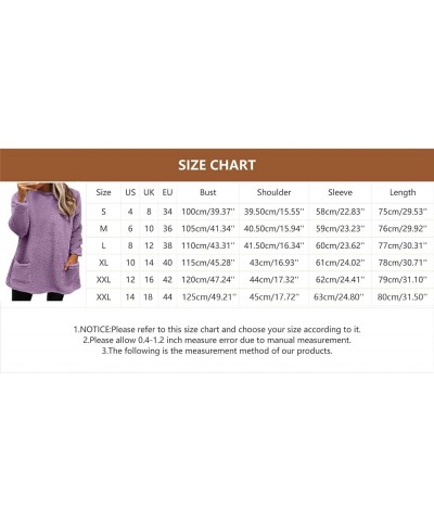 Cute Womens Tops Winter Warm Fleece Thickening Plus Size Casual Loose Lightweight Pullover with Pocket Wine 2 $4.57 Shirts