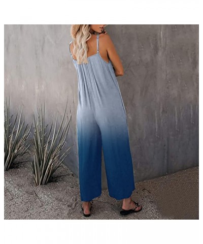 Jumpsuits for Women, Womens Loose Casual Romper Sleeveless Jumpsuits Adjustable Spaghetti Strap Long Pant Jumpsuit Xa03-blue ...