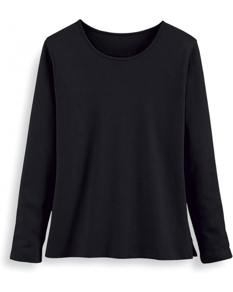 Classic Jewel-Neck Top petite Black $19.18 Sweaters