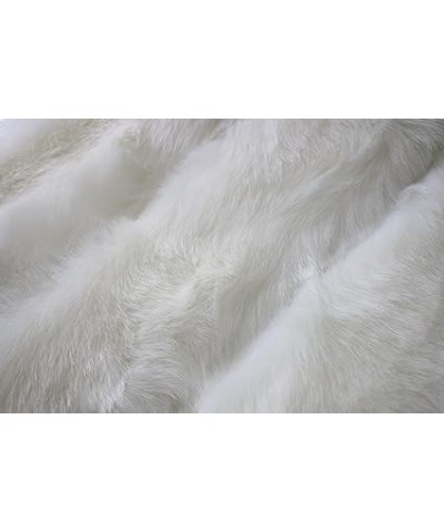 Women's Luxury Party Faux Fox Fur Long Shawl Cloak Cape for Winter Whiter A One Size A-white $28.61 Coats