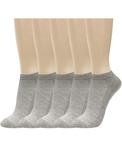 Women's Casual Breathable Mesh Low Cut Ankle Sneaker Socks Basic Colors / 3 to 12 Pairs 5 Pairs_gray $4.58 Socks