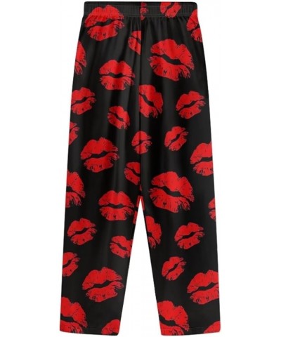 Pajamas Pants for Women Long Pants Sleepwear Soft Comfy Night Wear Loungewear Pajama House Wear XS-4XL Red Lips $15.67 Sleep ...