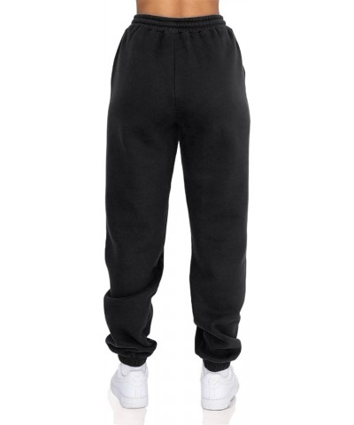 Fleece Sweatpants Women Baggy - Womens Sweatpants Sweats Y2K, Drawstring Sweatpants for Teen Girls Black(fleece Lined) $12.99...