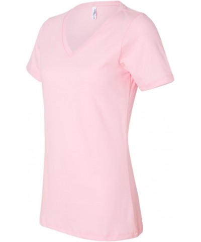 Missy'S Relaxed Jersey Short-Sleeve V-Neck T-Shirt (6405)- Pink,X-Large $7.19 T-Shirts