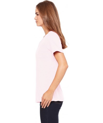 Missy'S Relaxed Jersey Short-Sleeve V-Neck T-Shirt (6405)- Pink,X-Large $7.19 T-Shirts