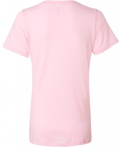 Missy'S Relaxed Jersey Short-Sleeve V-Neck T-Shirt (6405)- Pink,X-Large $7.19 T-Shirts