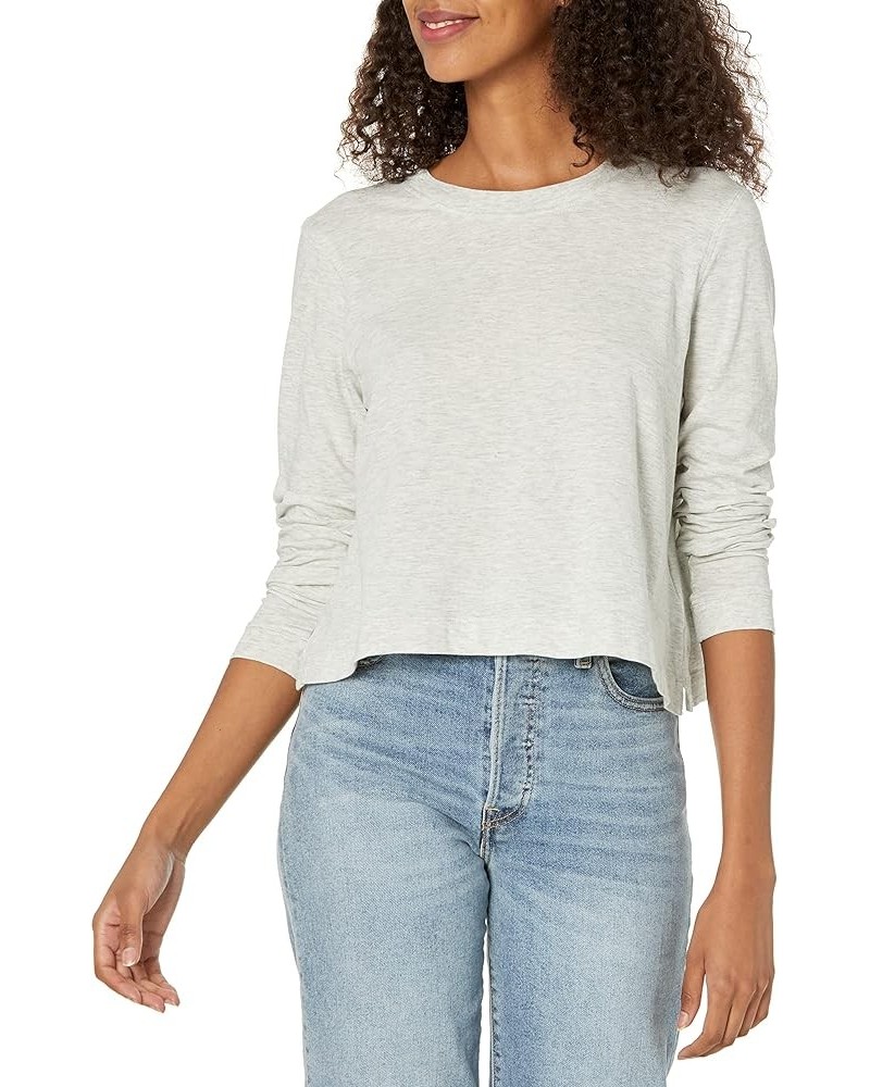 Women's Boxy Longsleeve Light Heather Grey $16.45 T-Shirts