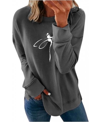 Womens Trendy Crewneck Sweatshirts Pullover Tops Long Sleeve Casual Graphic 2023 Fall Fashion Clothes A-gray My Orders $6.71 ...