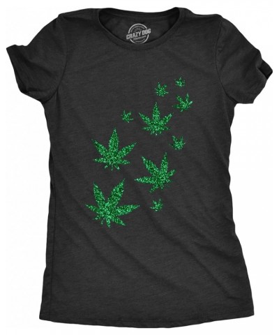 Womens Saint Patricks Day T Shirts for Pubs Funny Drinking Shirts for Women Heather Black - Glitter Pot $8.99 T-Shirts