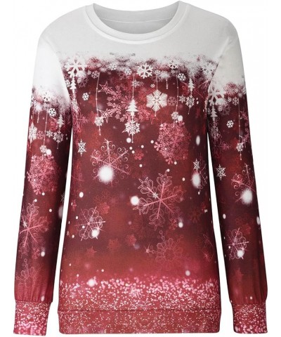 Ugly Christmas Sweaters For Women 2023 Cute Christmas Tree Print Crewneck Long Sleeve Pullover Holiday Sweatshirts 10 red $7....