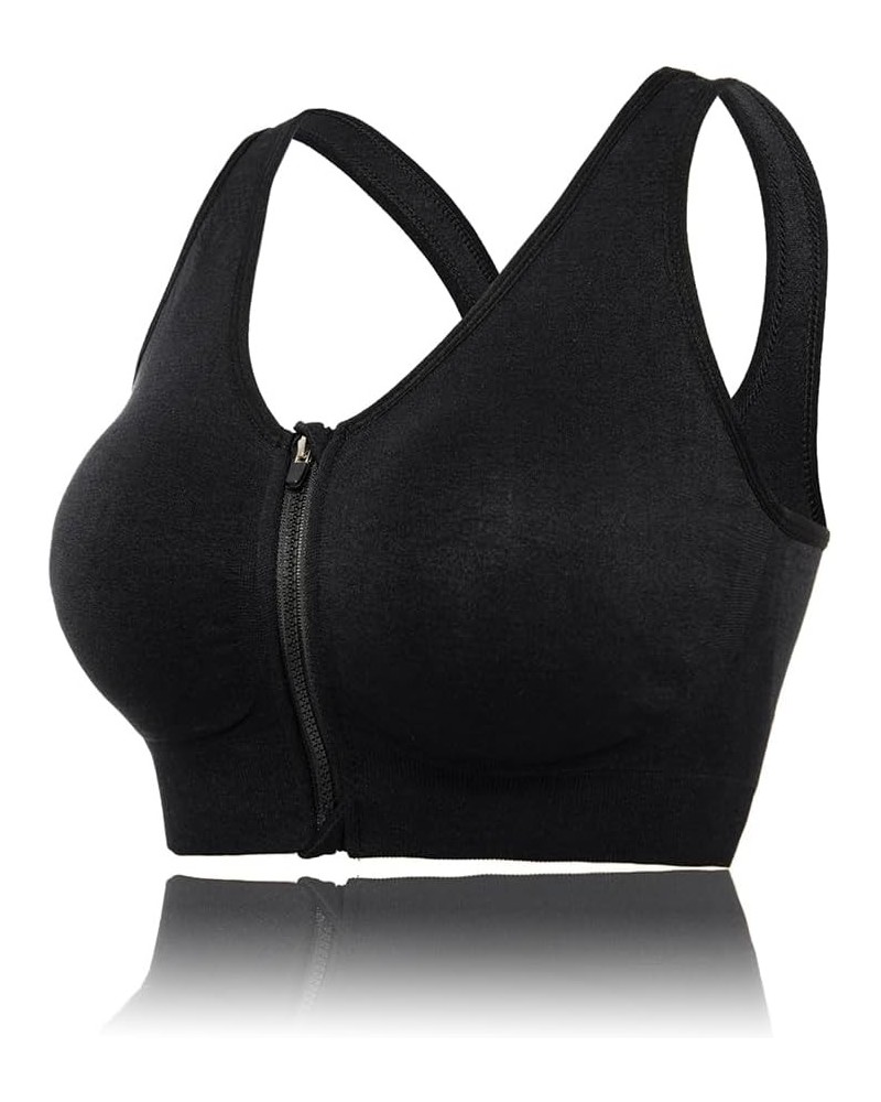 Women 1or 3 or 5 Pack Medium Support and Removable Pad Tank Top Racerback Sports Bra Black $23.21 Lingerie