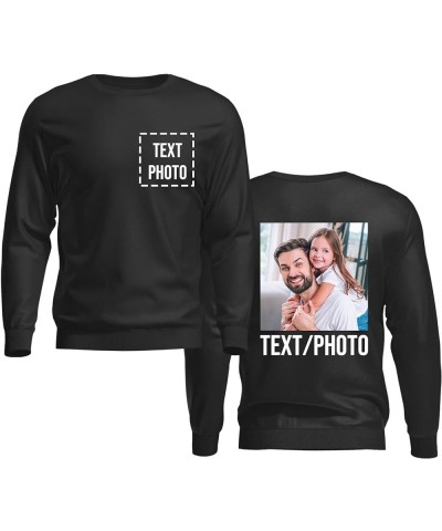 Custom Shirts for Men Women Design Your Own Front Back Print Photo Personalized T Shirt (Style 1) Style 1 Long Sleeves Cotton...