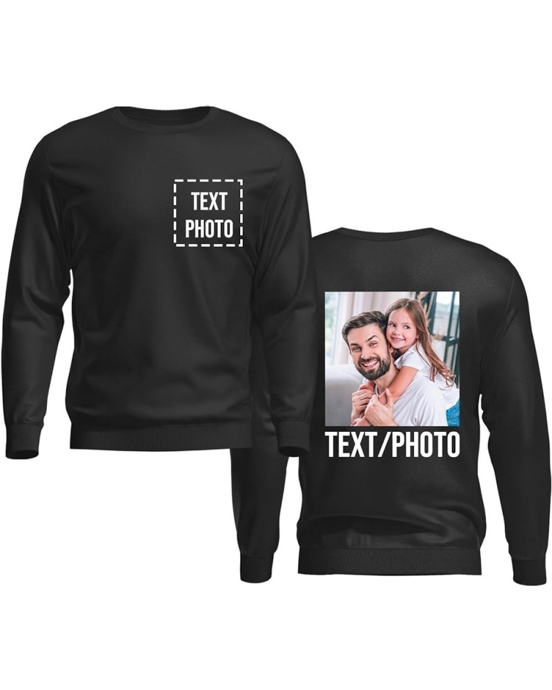 Custom Shirts for Men Women Design Your Own Front Back Print Photo Personalized T Shirt (Style 1) Style 1 Long Sleeves Cotton...