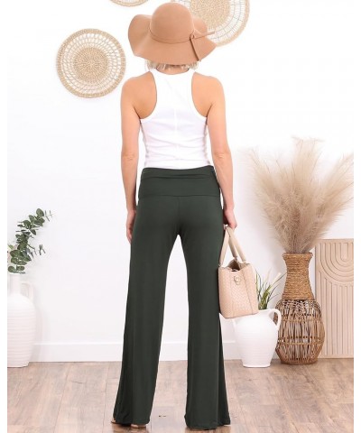 Palazzo Pants for Women Casual Summer Wide Leg Beach Pants Plus Size Made in USA Olive $17.39 Pants