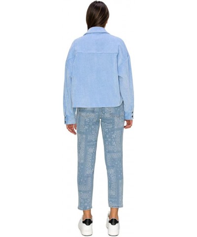 Women's Printed Mom Jeans Light Blue $32.39 Jeans