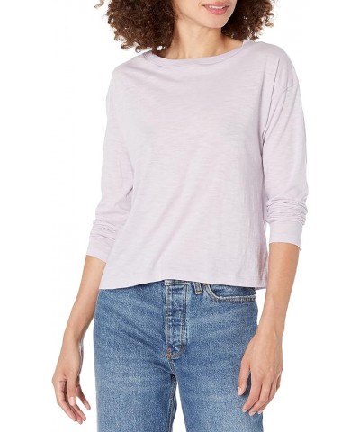 Women's Boxy Long Sleeve Tee Dk Violetta $22.70 T-Shirts