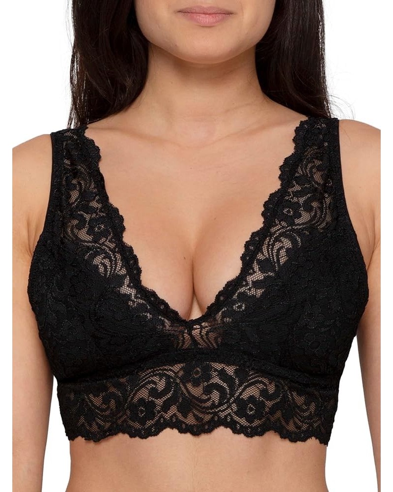 Signature Lace Deep V, Wireless Bralette for Women, available in Multi Packs Black Hue $9.01 Lingerie