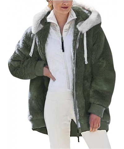 Womens Winter Coats 2024 Winter Warm Plus Size Sharpa Jacket Fleece Jackets Hooded Parka Faux Suede Thick Fuzzy Outerwear 04-...