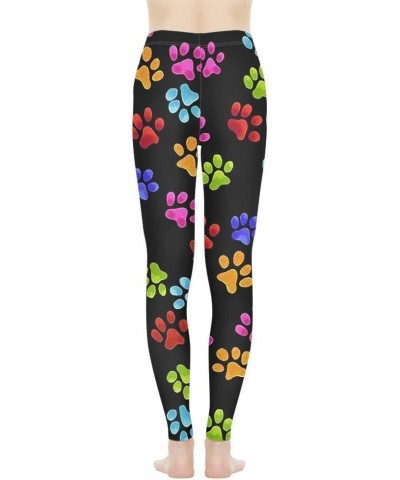 Women High Waist Tummy Control Leggings for Sports Running Gym Fitness Workout Yoga Pants Full Length Cute Footprint $11.50 A...