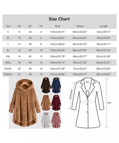 Women's Plus Size Winter Coats Warm Fleece Jakcets Cute Casual Plush Fuzzy Button Hoodie Sweatshirt Loose Soft Outwear 05-gre...