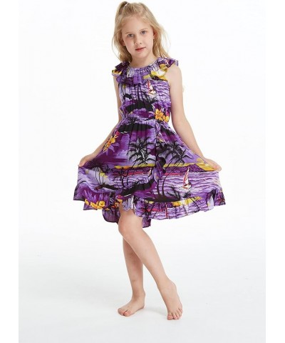 Matchable Family Hawaiian Luau Men Women Girl Boy Clothes in Sunset Purple Big Girl Girl Wrap $9.60 Jewelry