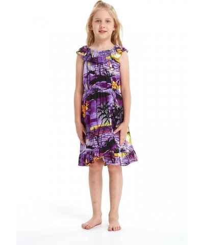 Matchable Family Hawaiian Luau Men Women Girl Boy Clothes in Sunset Purple Big Girl Girl Wrap $9.60 Jewelry