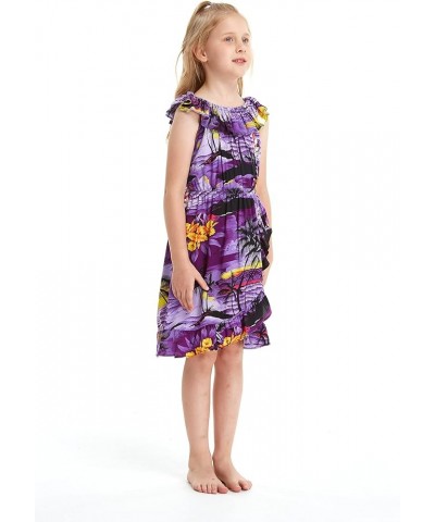 Matchable Family Hawaiian Luau Men Women Girl Boy Clothes in Sunset Purple Big Girl Girl Wrap $9.60 Jewelry