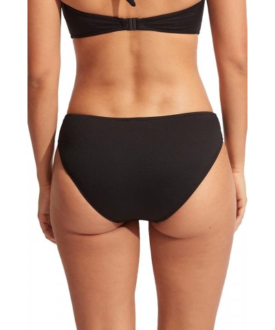 Women's Twist Band Hipster Full Coverage Bikini Bottom Swimsuit Eco Collective Black $8.60 Swimsuits