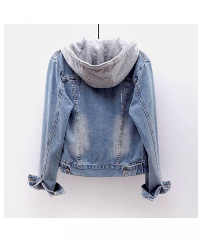 Womens Jean Jacket Hoodie Tops Classic Buttons Long Sleeve Hooded Denim Jackets Sherpa Fur Fleece Lined Winter Coat 02 Light ...