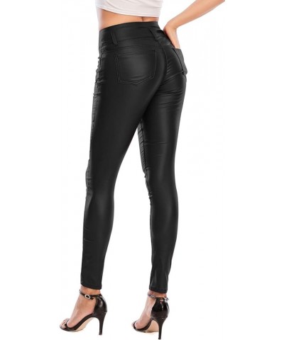 Womens Faux Leather High Waist Stretch Push Up Pant Petite26/Regular29/Tall32… Black $19.34 Leggings