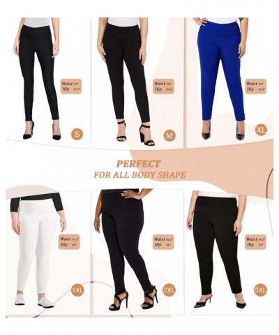 Women Stretch Skinny Dress Pants Nylon Ponte Pull On Office Leggings Trousers 1073t-lilac $17.09 Leggings