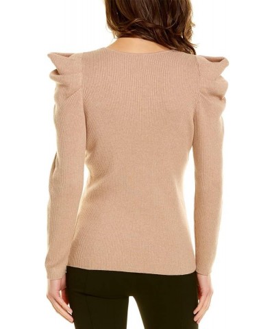 Womens Plus Cashmere Blend Ribbed Pullover Sweater Tan XL $13.17 Sweaters