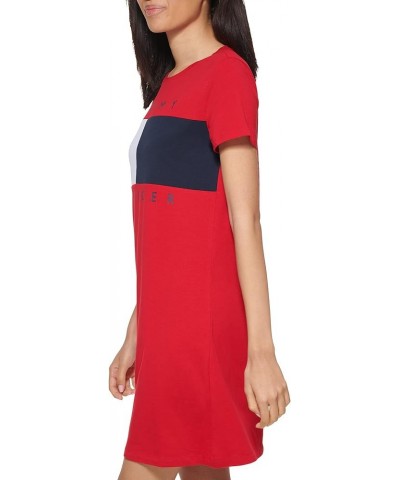 T-Shirt Short Sleeve Cotton Summer Dresses for Women Classic Scarlet $29.88 Dresses