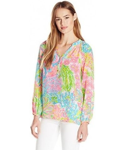 Women's Elsa Top Multi Lovers Coral $65.88 Blouses