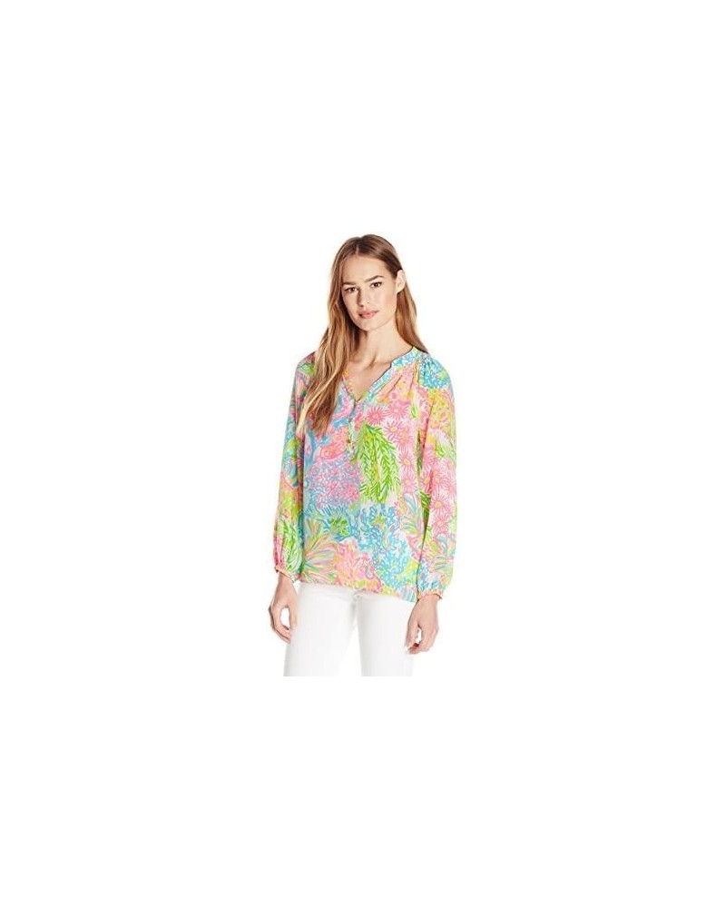 Women's Elsa Top Multi Lovers Coral $65.88 Blouses