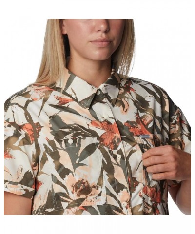 Women's Silver Ridge Utility Short Sleeve Shirt Chalk/Floriculture $21.15 Activewear