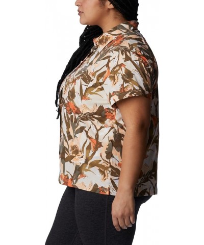 Women's Silver Ridge Utility Short Sleeve Shirt Chalk/Floriculture $21.15 Activewear