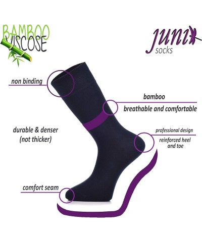 Women’s Crew Dress Bamboo Socks 3 Pack Business Casual for Shoe Size 6-9 & 9-12 Black/D.brown/Charcoal $10.29 Socks