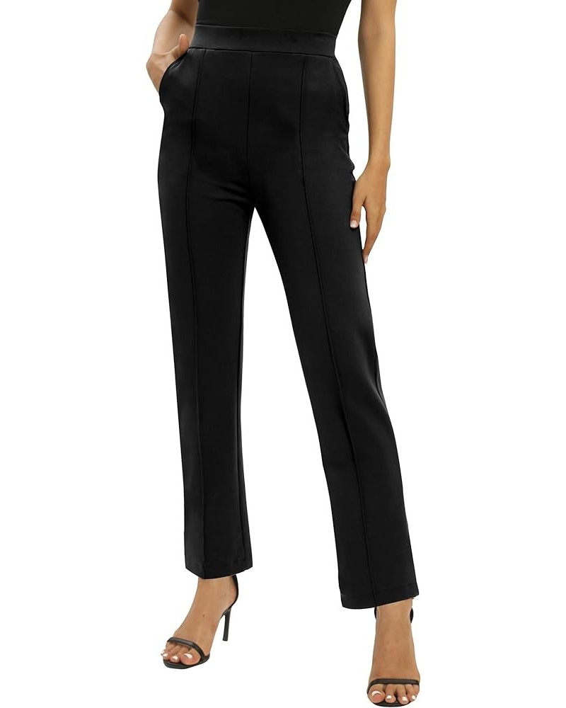 Women's Yoga Dress Pants Stretchy Casual Slacks Straight Leg Work Pants with Pockets Black $16.99 Others