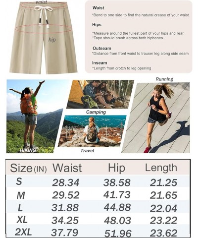 Womens Bermuda Shorts Hiking Workout Shorts Casual High Waisted Running Shorts Deep Pockets Grey $11.28 Activewear