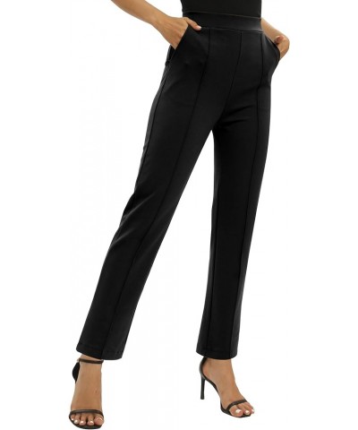 Women's Yoga Dress Pants Stretchy Casual Slacks Straight Leg Work Pants with Pockets Black $16.99 Others